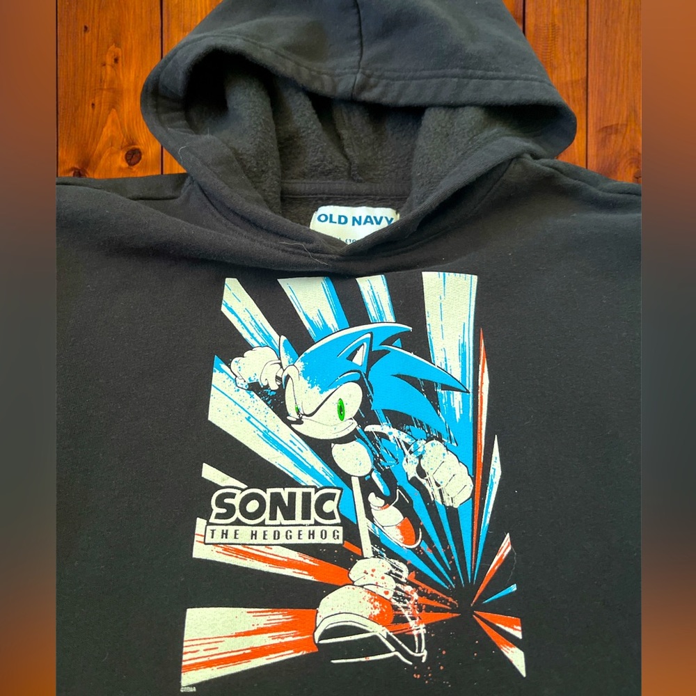 Sonic The Hedgehog Old Navy Kids Hoodie Size L 10-12